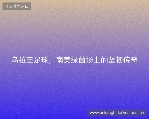 乌拉圭足球，南美绿茵场上的坚韧传奇